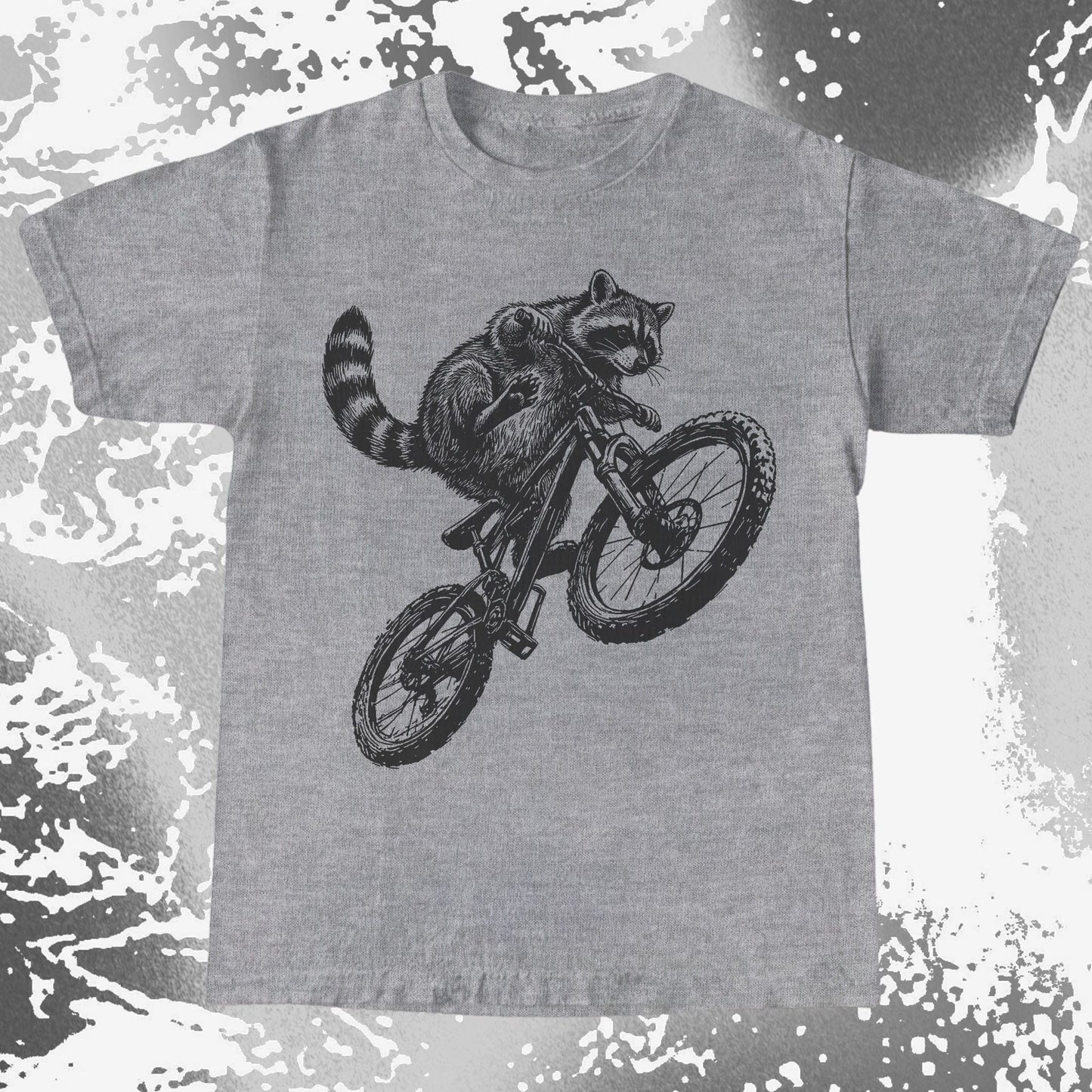 Raccoon Riding Bike Funny Cycling Shirt