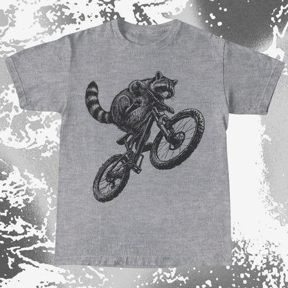 Raccoon Riding Bike Funny Cycling Shirt
