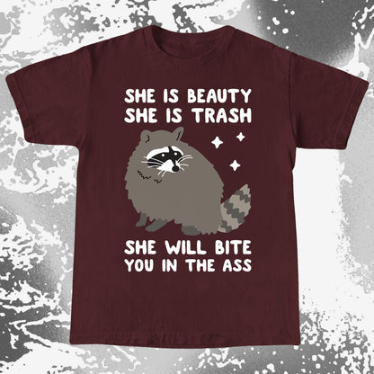 She Is Beauty She Is Trash Raccoon