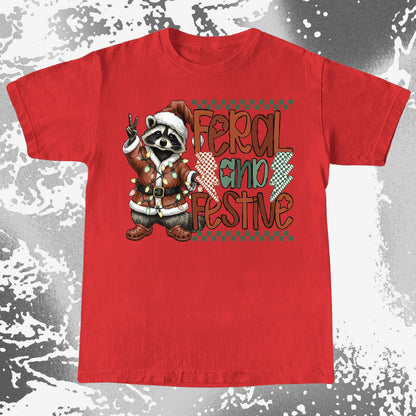 Feral And Festive Raccoon Christmas