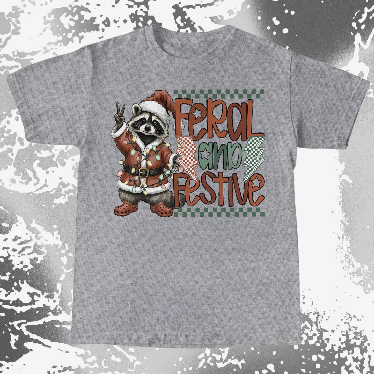 Feral And Festive Raccoon Christmas