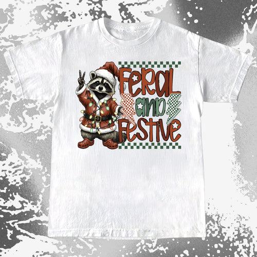 Feral And Festive Raccoon Christmas