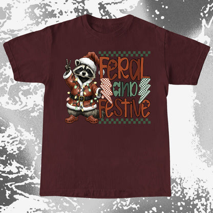 Feral And Festive Raccoon Christmas