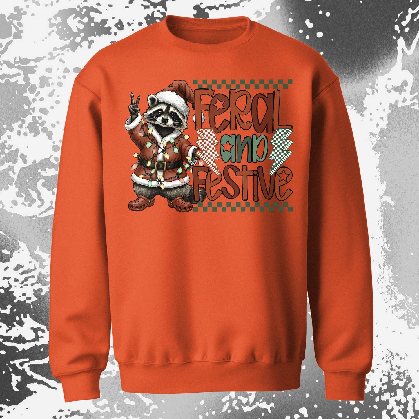 Feral And Festive Raccoon Christmas