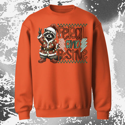 Feral And Festive Raccoon Christmas