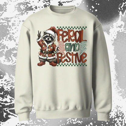 Feral And Festive Raccoon Christmas