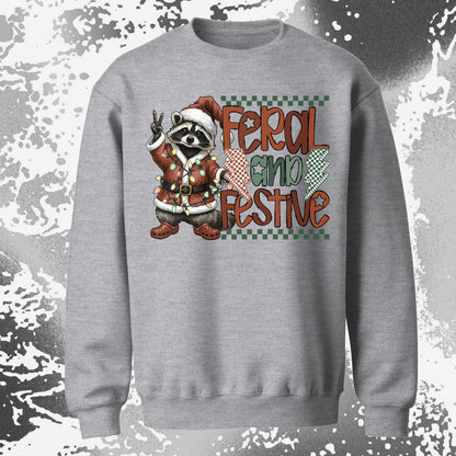 Feral And Festive Raccoon Christmas