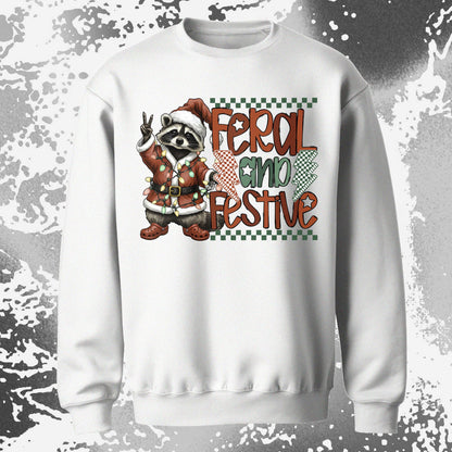 Feral And Festive Raccoon Christmas