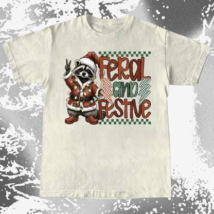 Feral And Festive Raccoon Christmas