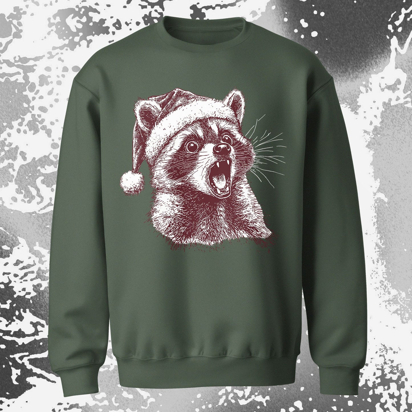 Christmas Raccoon Energy