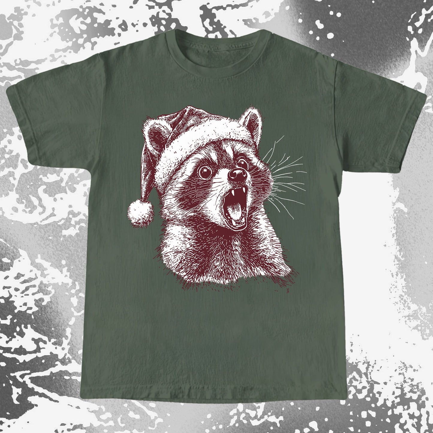 Christmas Raccoon Energy