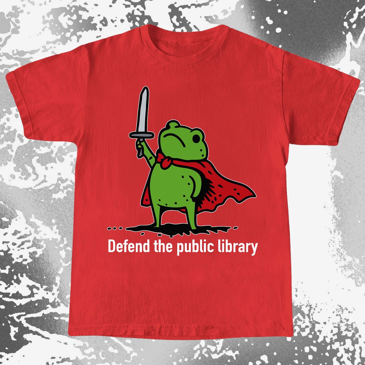 Defend the Public Library Frog Shirt