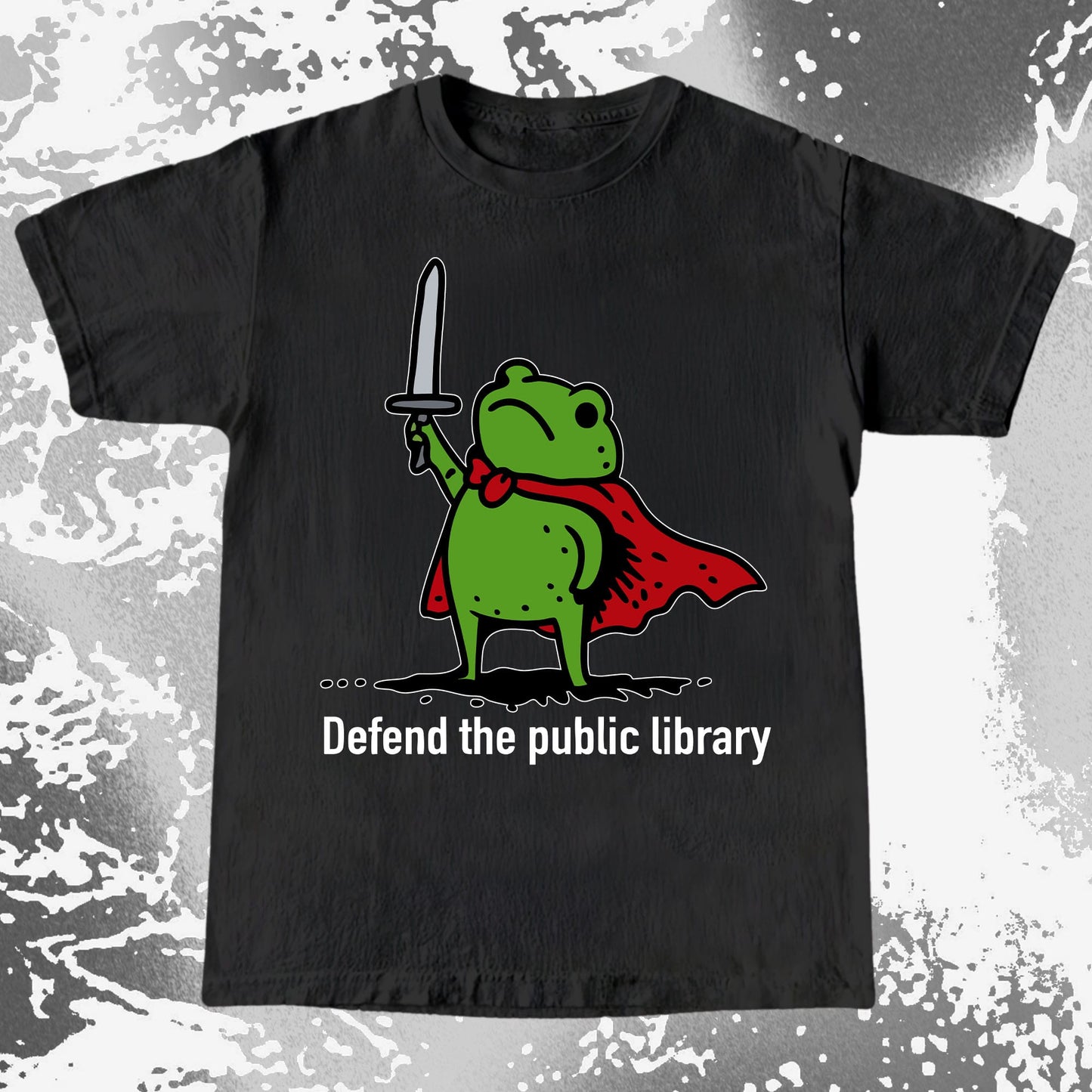 Defend the Public Library Frog Shirt