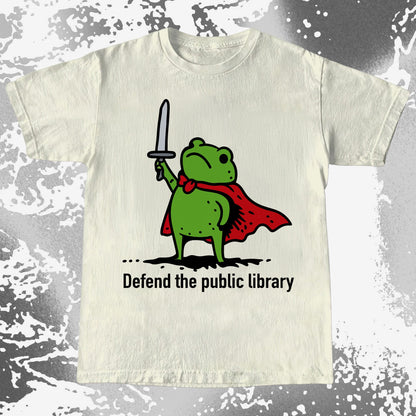 Defend the Public Library Frog Shirt