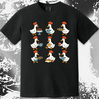 Cute Baking Ducks Chef Illustration Shirt