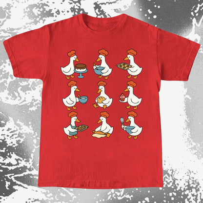 Cute Baking Ducks Chef Illustration Shirt