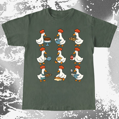Cute Baking Ducks Chef Illustration Shirt