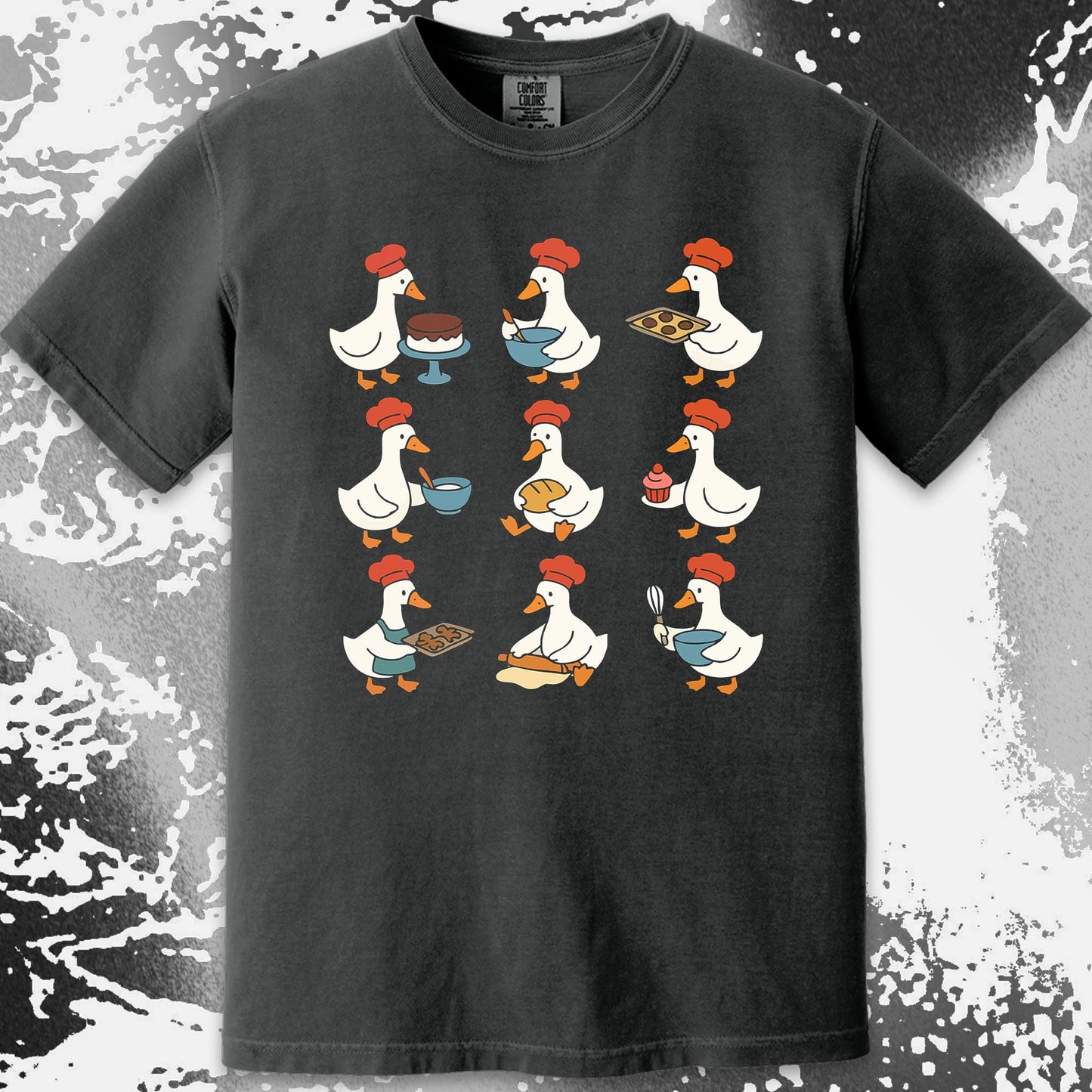 Cute Baking Ducks Chef Illustration Shirt