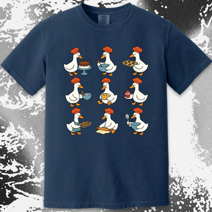 Cute Baking Ducks Chef Illustration Shirt
