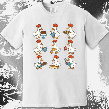 Cute Baking Ducks Chef Illustration Shirt