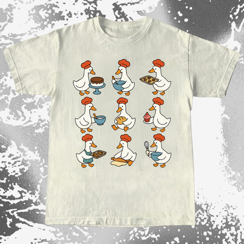 Cute Baking Ducks Chef Illustration Shirt
