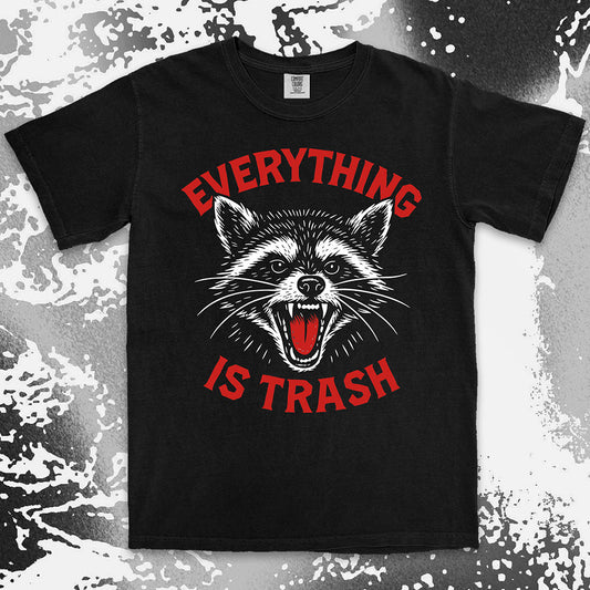 everything is trash raccoon shirt funny trash panda meme tee