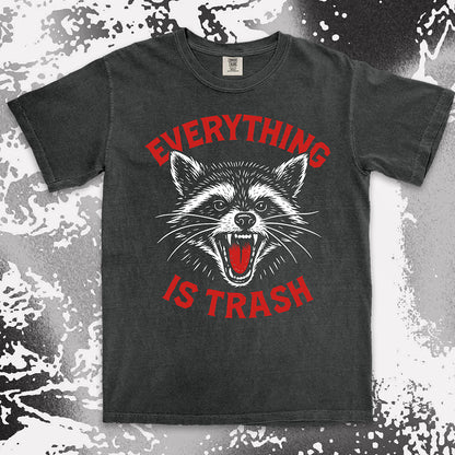everything is trash raccoon shirt funny trash panda meme tee
