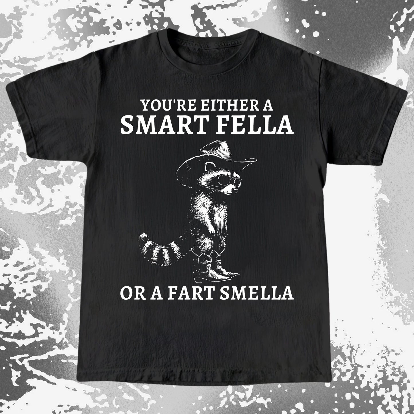 Smart Fella Fart Smella Raccoon Cowboy