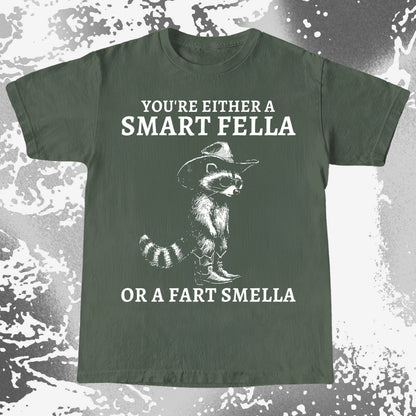 Smart Fella Fart Smella Raccoon Cowboy