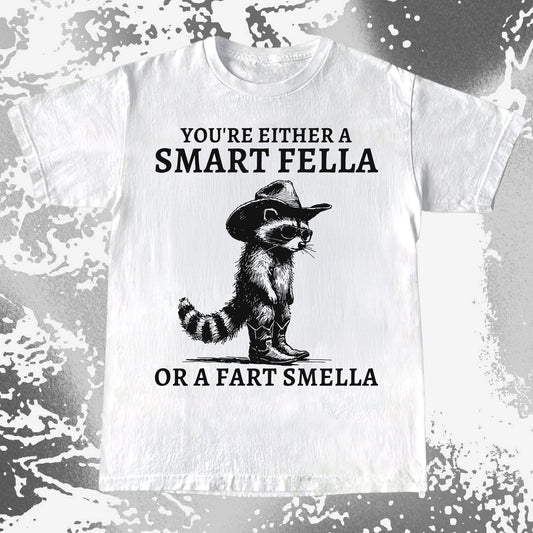 Smart Fella Fart Smella Raccoon Cowboy