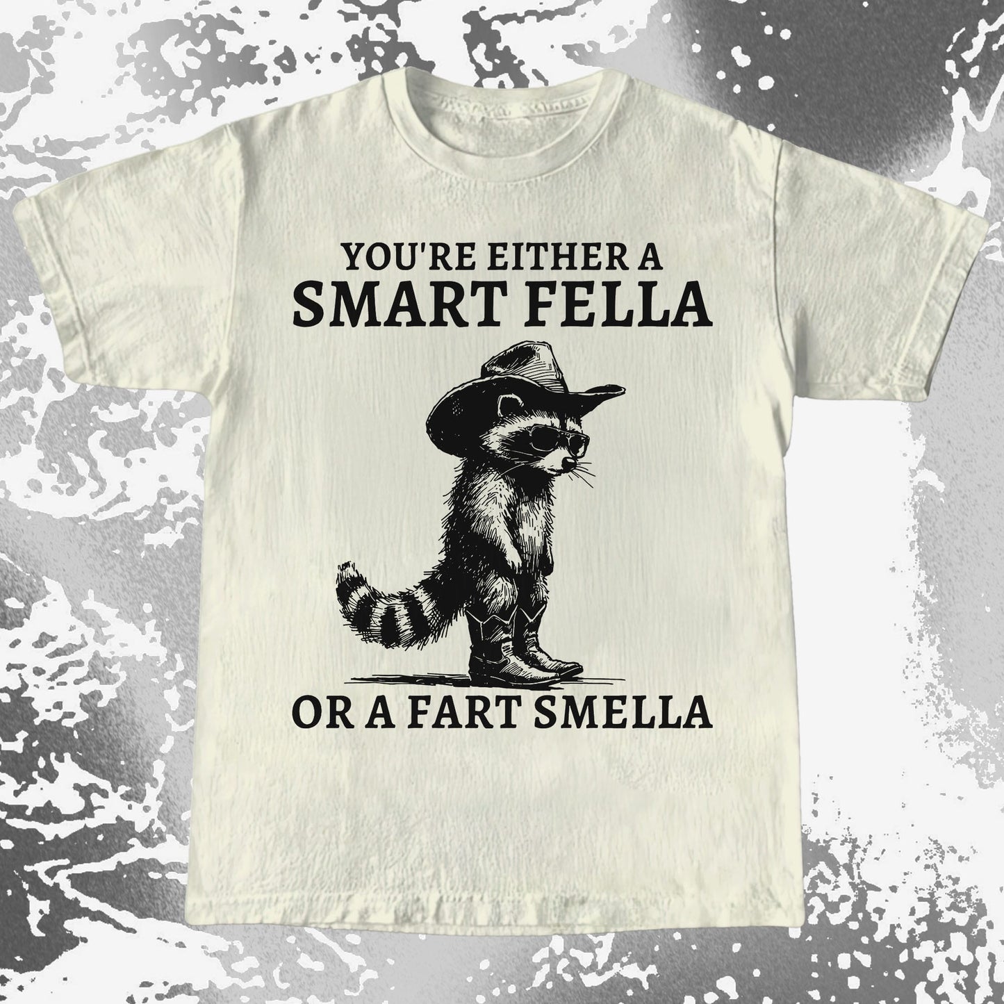 Smart Fella Fart Smella Raccoon Cowboy