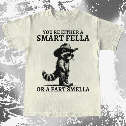 Smart Fella Fart Smella Raccoon Cowboy