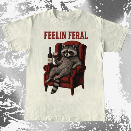 Feelin Feral Raccoon Wine Chair Shirt
