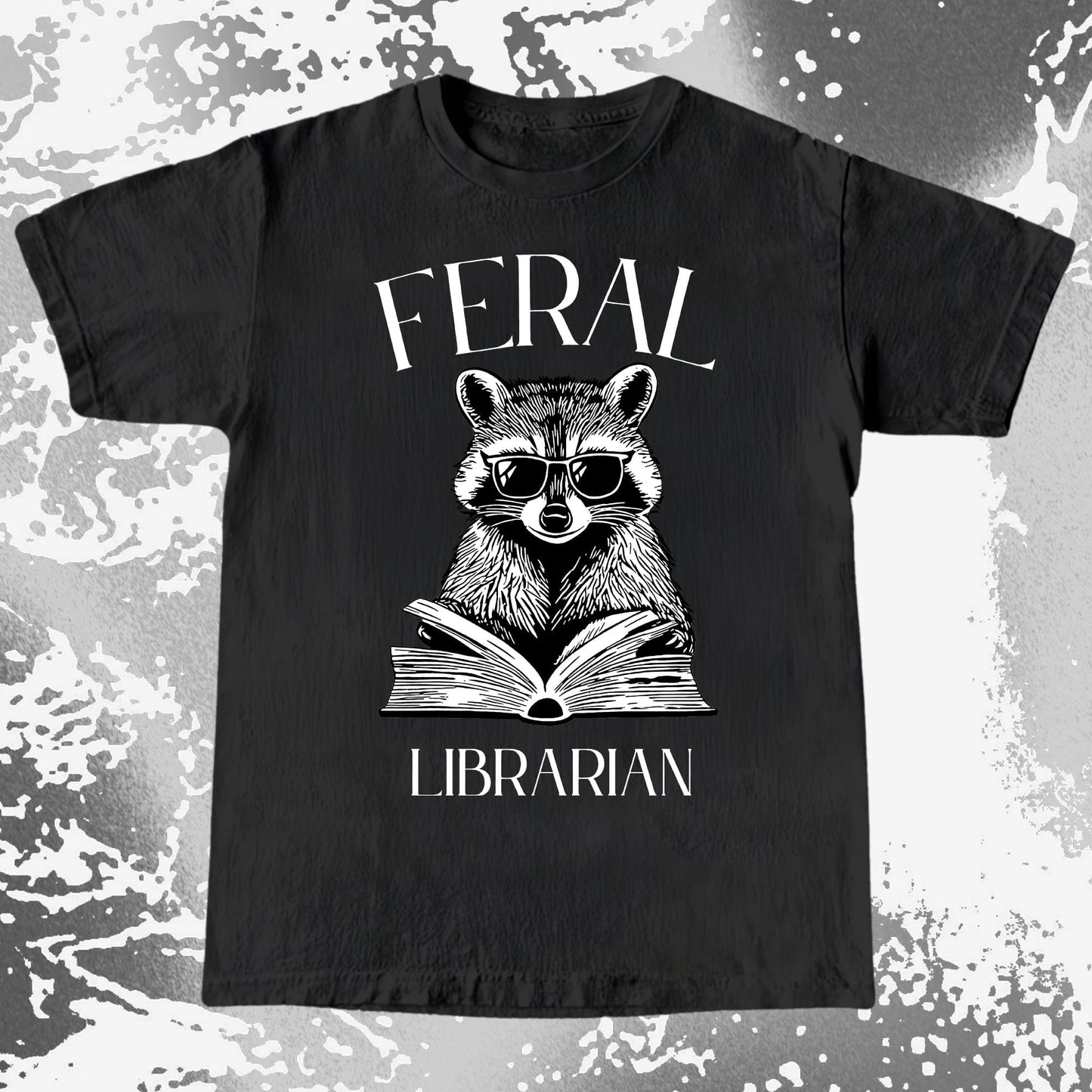 Feral Librarian Raccoon Book Shirt