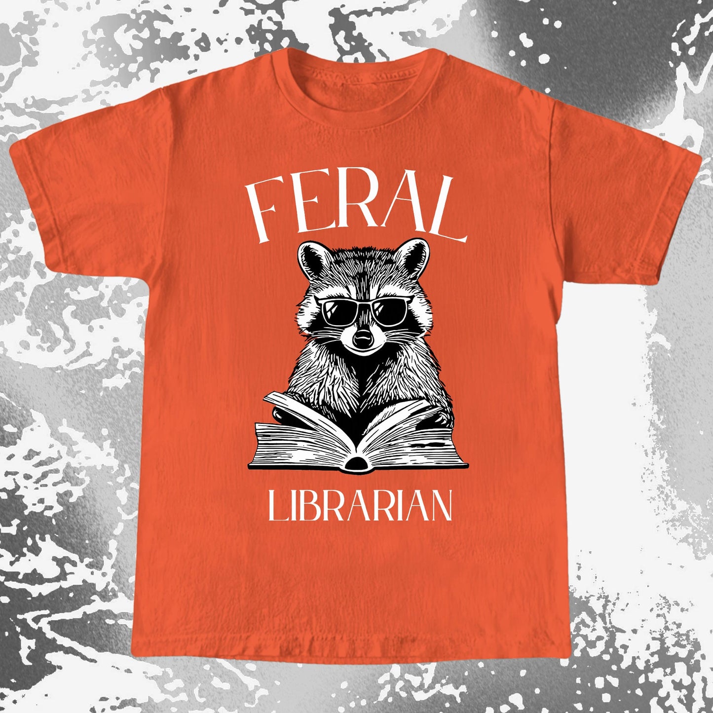 Feral Librarian Raccoon Book Shirt