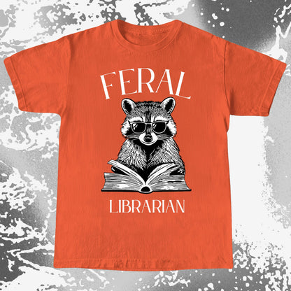 Feral Librarian Raccoon Book Shirt