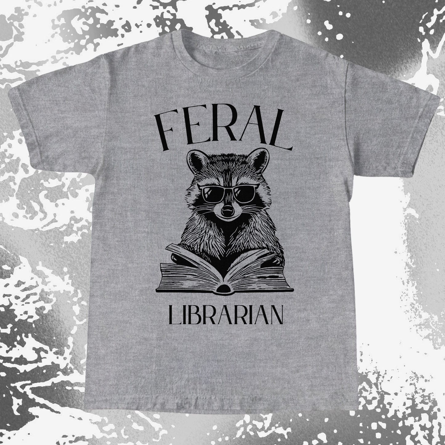 Feral Librarian Raccoon Book Shirt