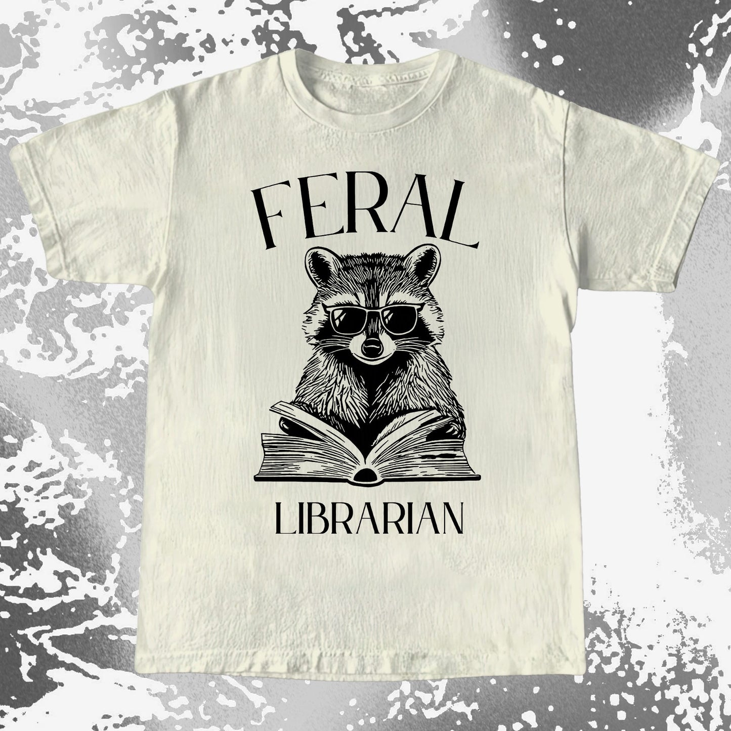 Feral Librarian Raccoon Book Shirt
