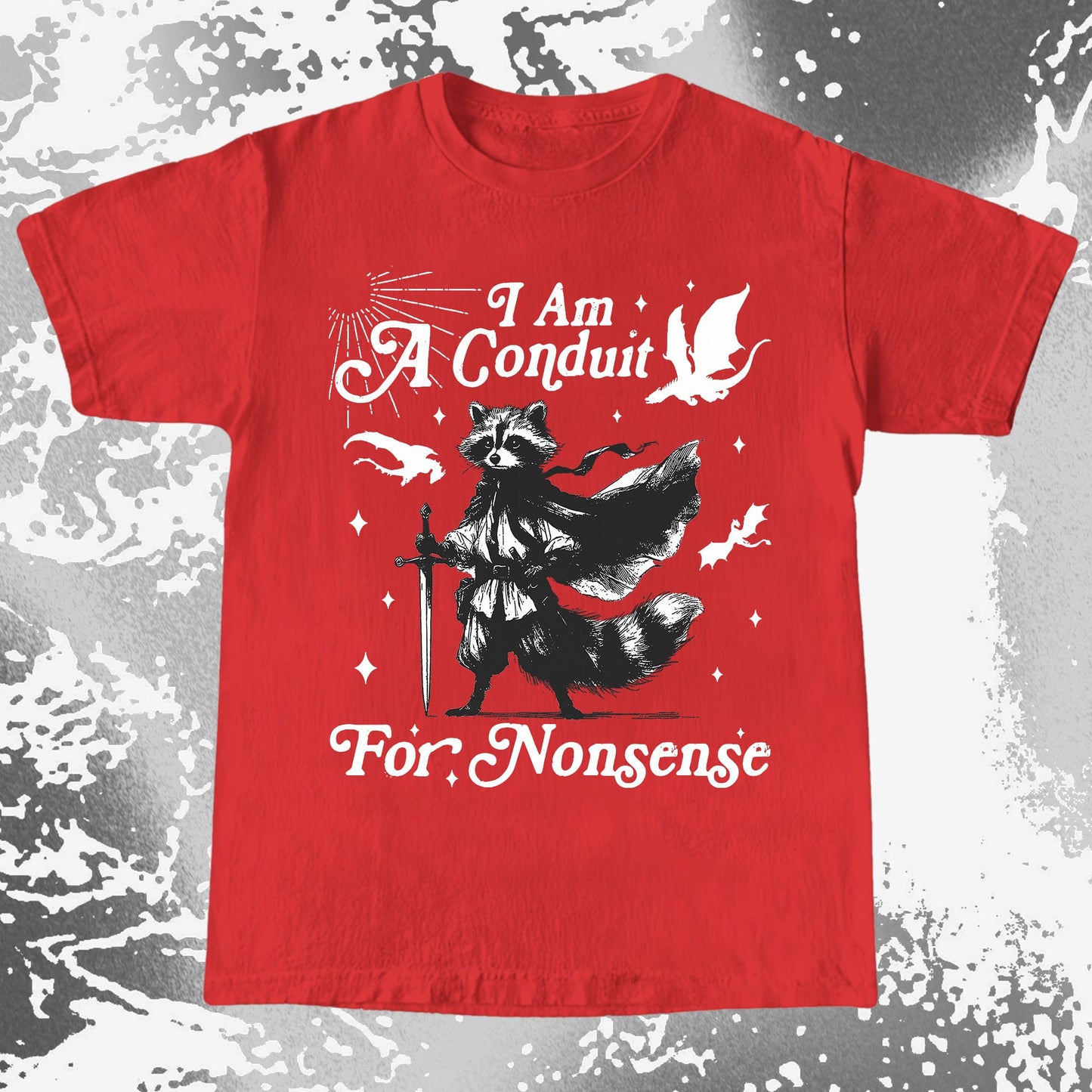 I Am A Conduit For Nonsense Raccoon Wizard Shirt