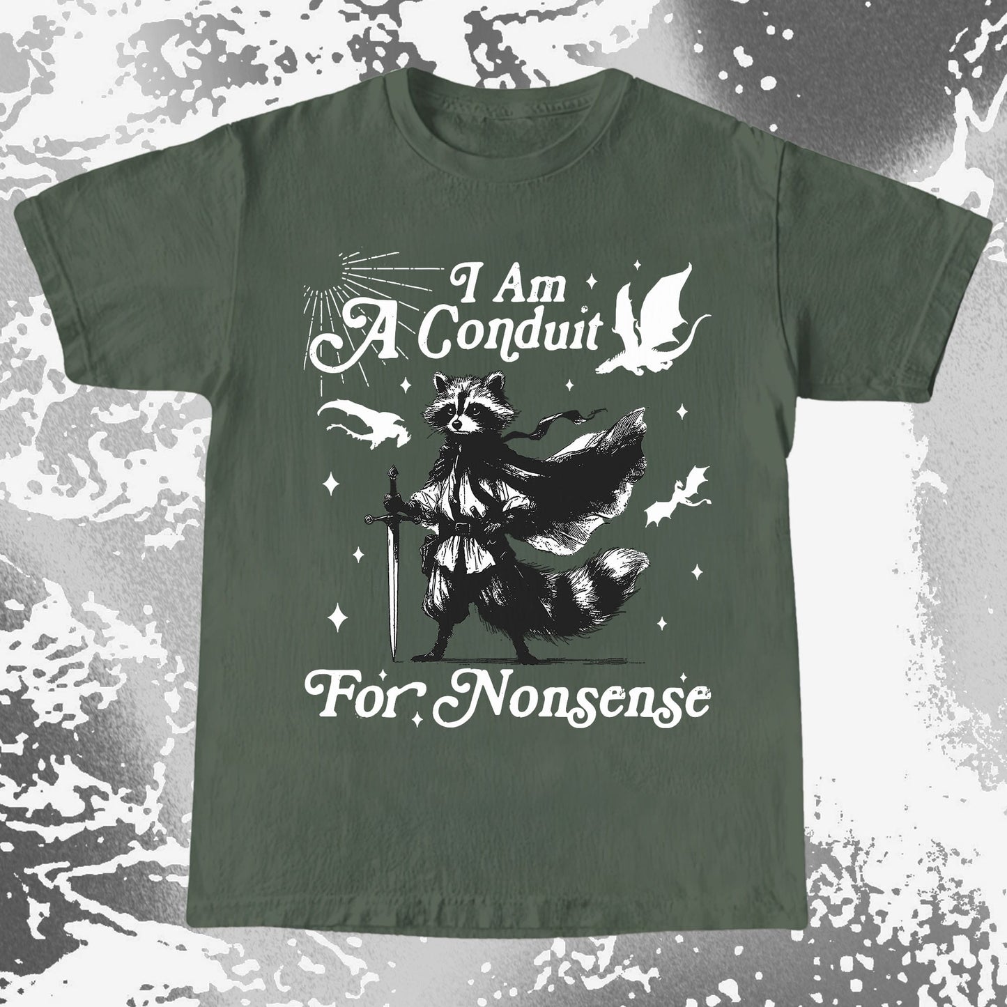 I Am A Conduit For Nonsense Raccoon Wizard Shirt