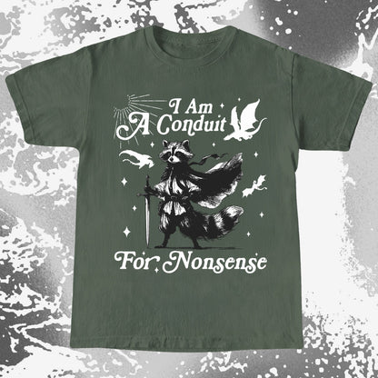 I Am A Conduit For Nonsense Raccoon Wizard Shirt