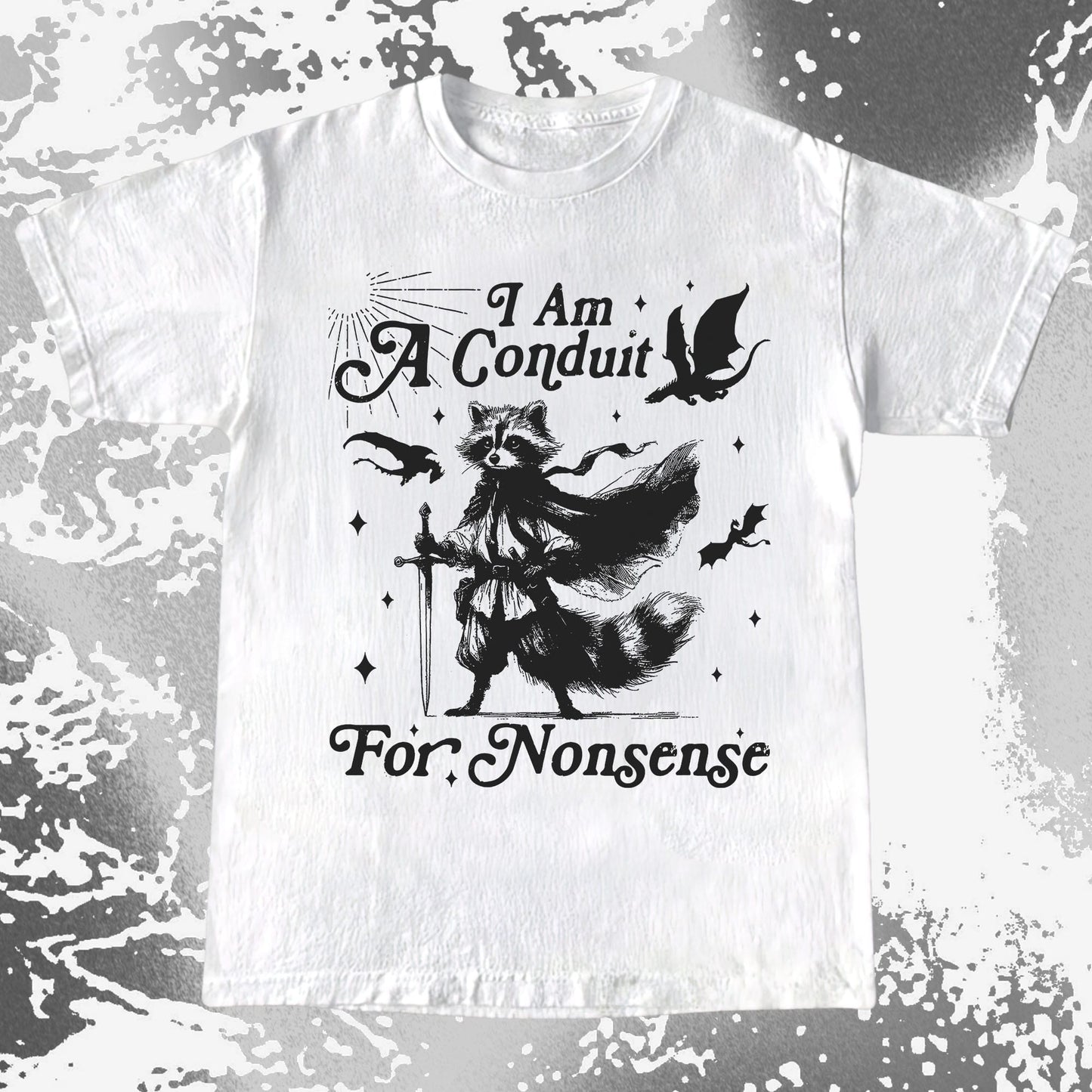 I Am A Conduit For Nonsense Raccoon Wizard Shirt