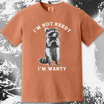 I’m Not Needy I’m Wanty Funny Raccoon