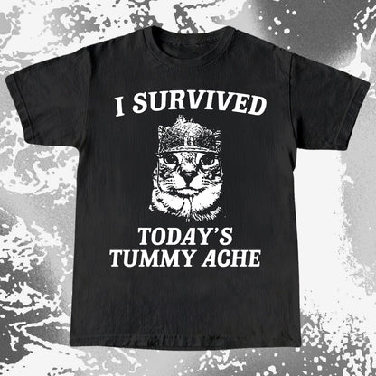 I Survived Today’s Tummy Ache Cat Shirt