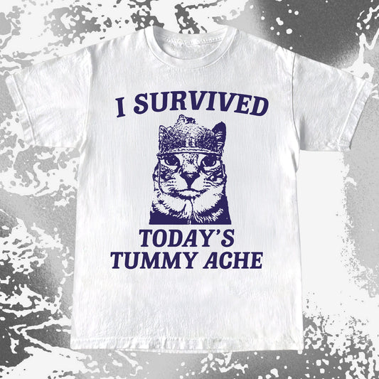 I Survived Today’s Tummy Ache Cat Shirt
