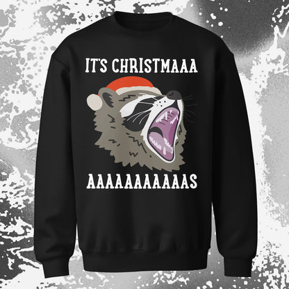 Raccoon Christmas Scream