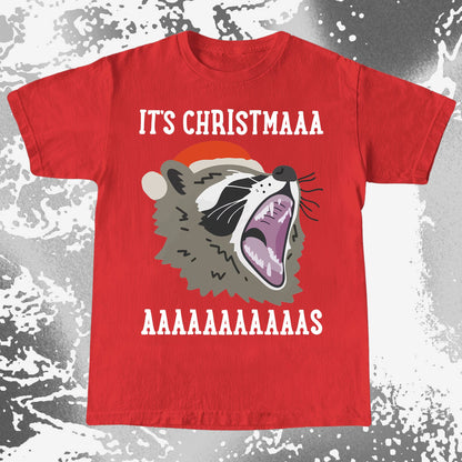 Raccoon Christmas Scream