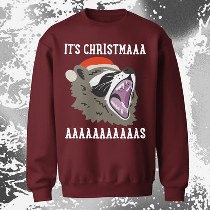 Raccoon Christmas Scream