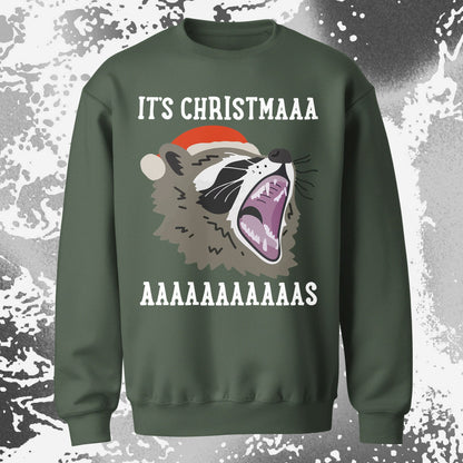 Raccoon Christmas Scream