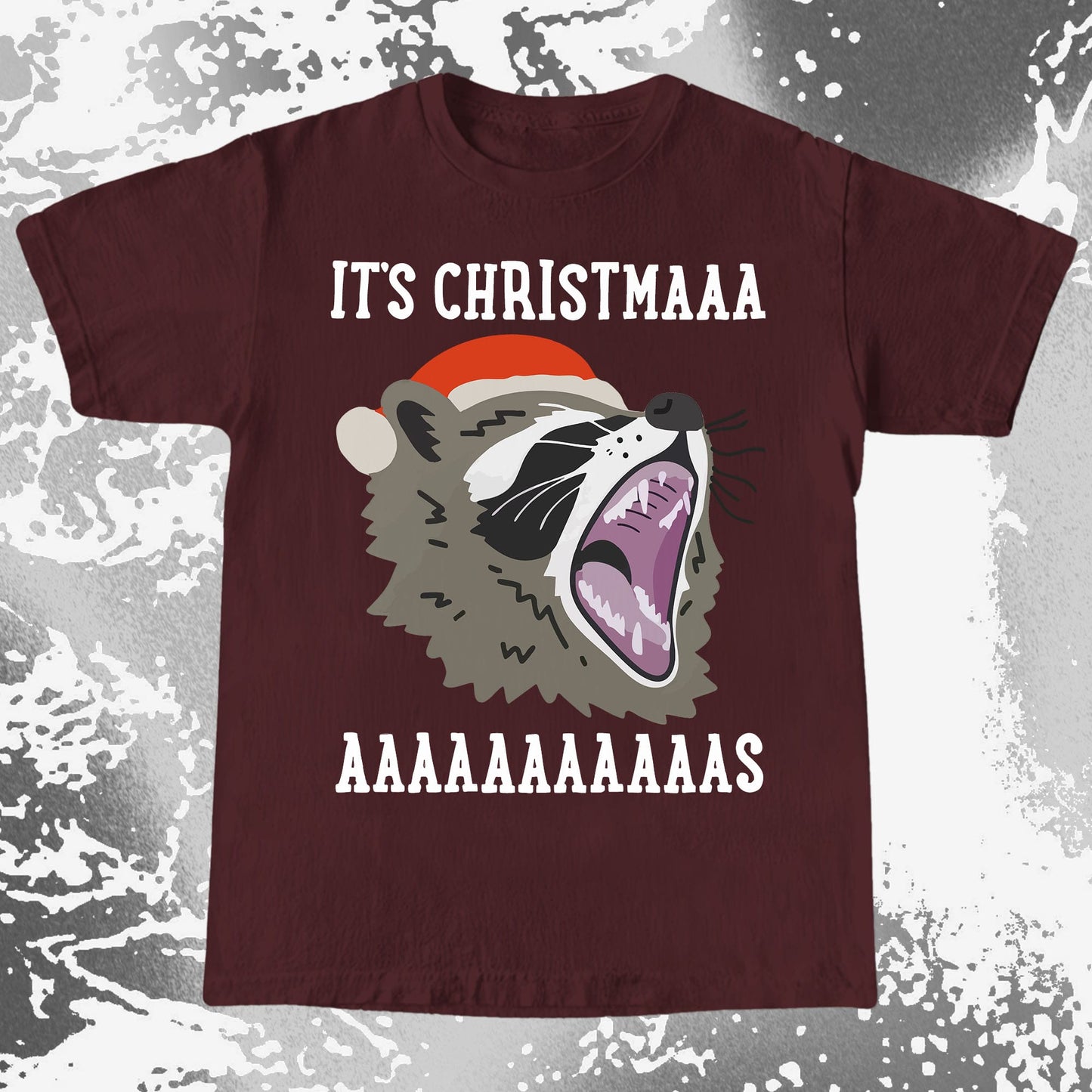 Raccoon Christmas Scream